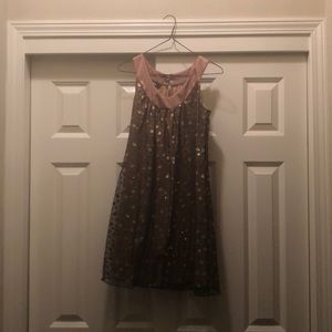 Brown polka dot dress